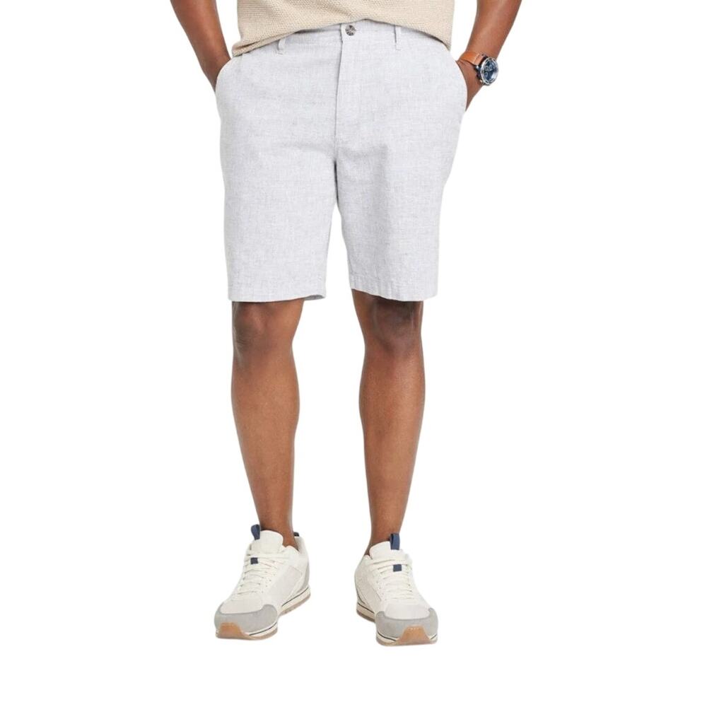 NWT - Goodfellow Linden Flat Front Shorts 9" Inseam Gray Size 36